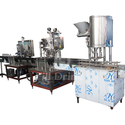 خط تولید نوشیدنی گازدار CSD دستگاه پرکن نوشیدنی گازدار 0-2 لیتری